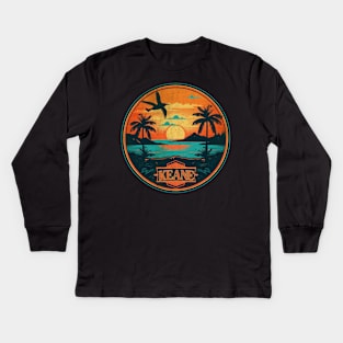 Retro Vibes - Keane Kids Long Sleeve T-Shirt